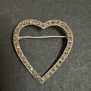 Sterling Silver George Unite Heart Brooch